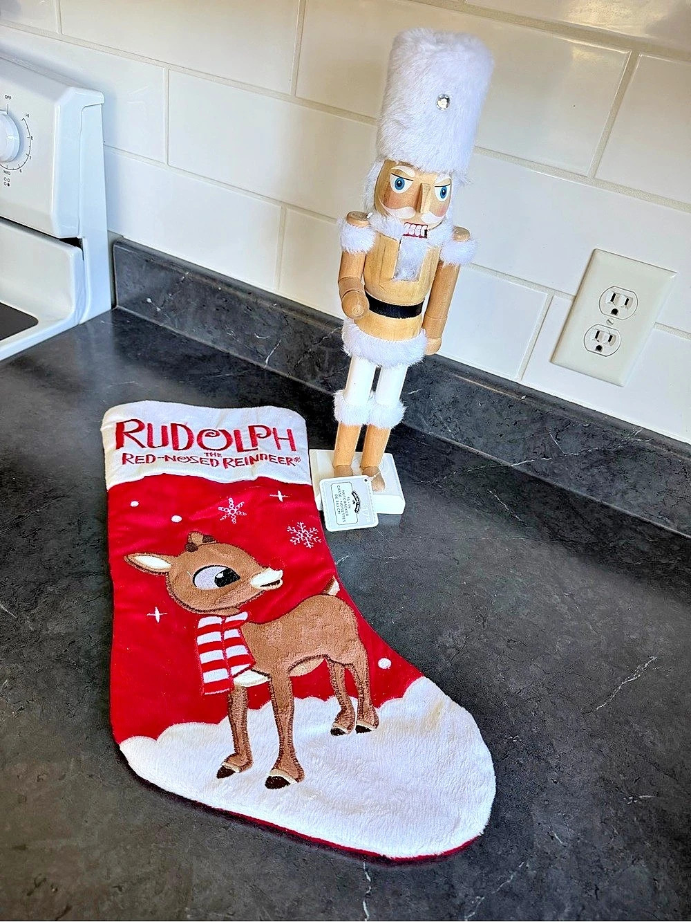 Red & White Rudolph Nutcracker Christmas Decor